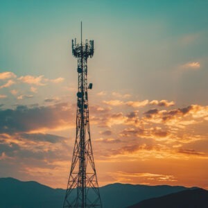 Base station before sunset